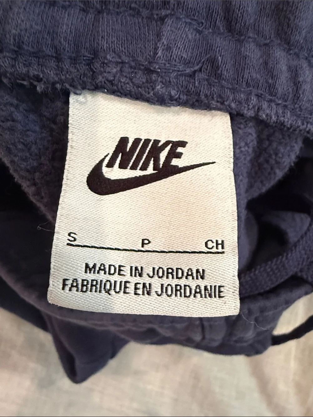 Nike Men’s Maroon and Navy Fleece Joggers with White Logo
